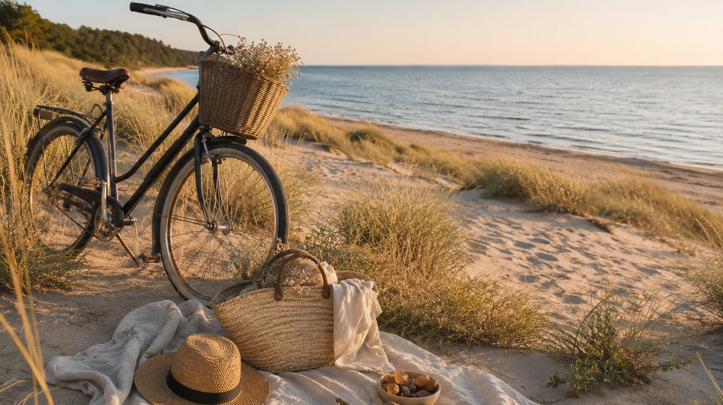 Bałtycka plaża, wydmy i bursztyn